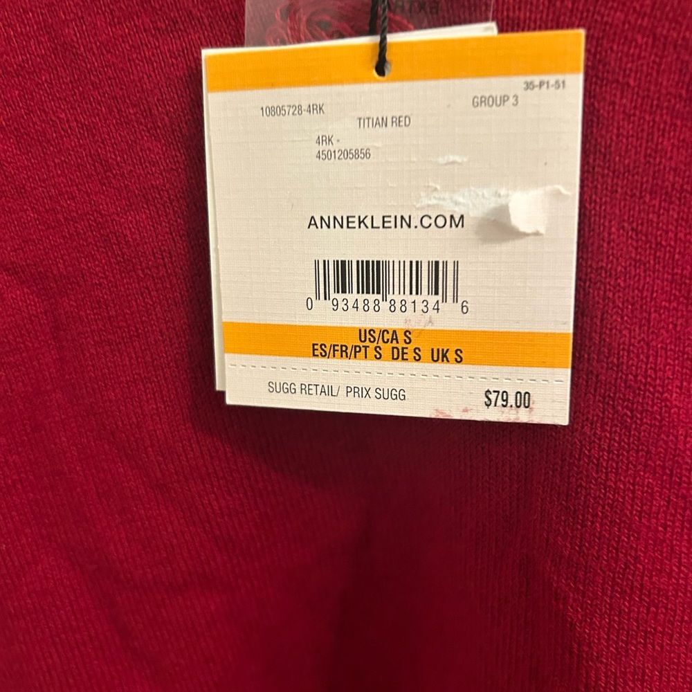 Brand new with tags! Anne Klein cashmere cotton blend Long Sleeve Top - Picture 2 of 10